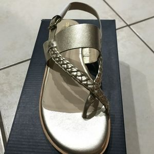 Cole Hann woman's gold metal sandals